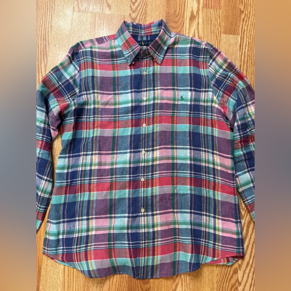 Ralph Lauren plaid button-down shirt size large
